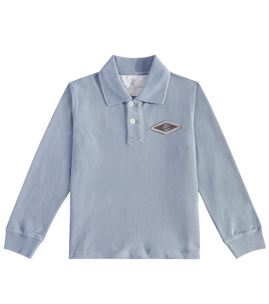 Brunello Cucinelli Cotton Polo Shirt In Blue