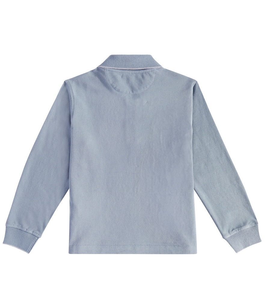 Brunello Cucinelli Cotton Polo Shirt In Blue