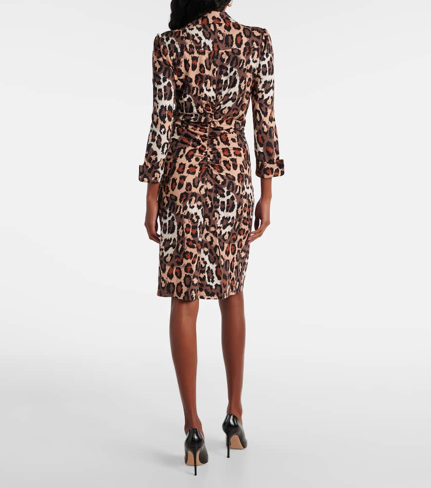 Diane Von Furstenberg Sheska Leopard-print Midi Dress In Jungle Cat Sm