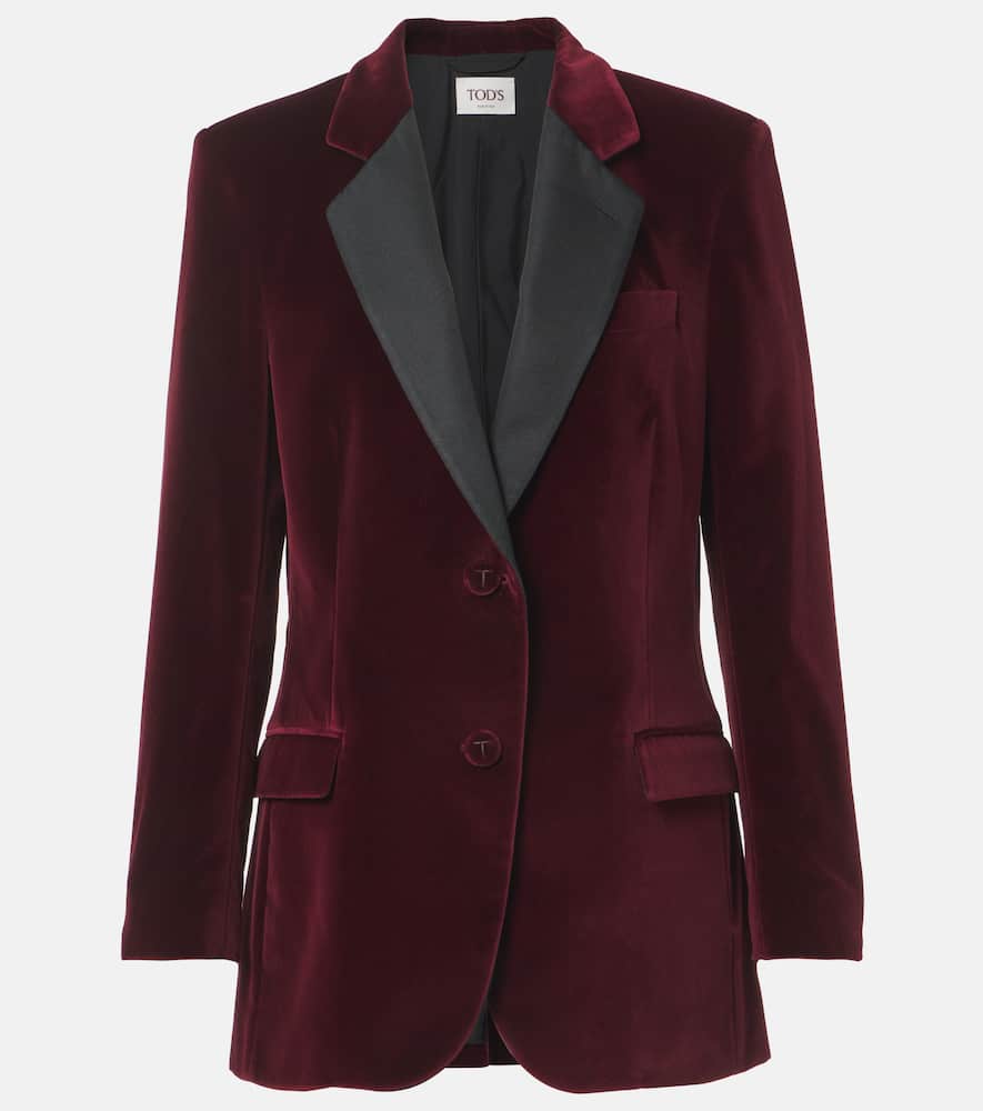 Cotton velvet blazer