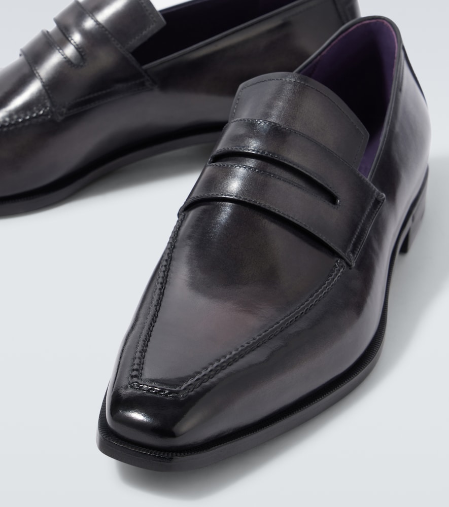  Berluti Berluti Andy Dã©mesure Leather Penny Loafers 