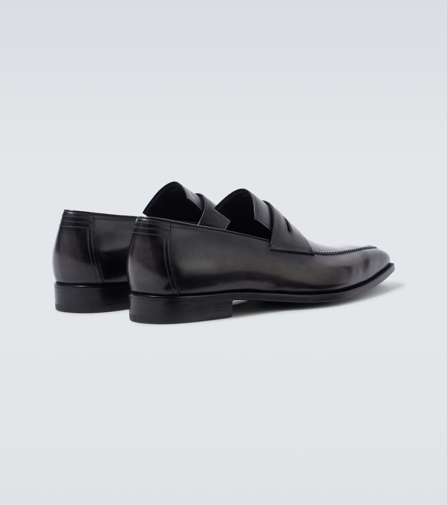  Berluti Berluti Andy Dã©mesure Leather Penny Loafers 