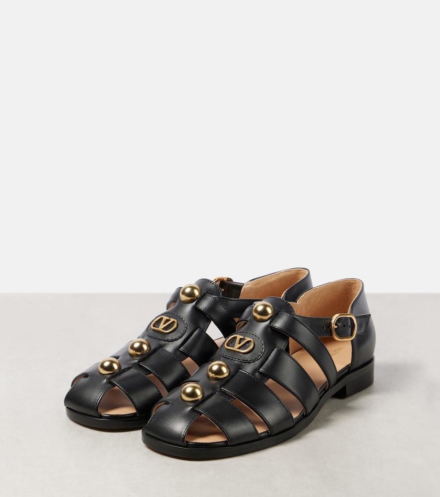 Valentino Flat Sandal In Black