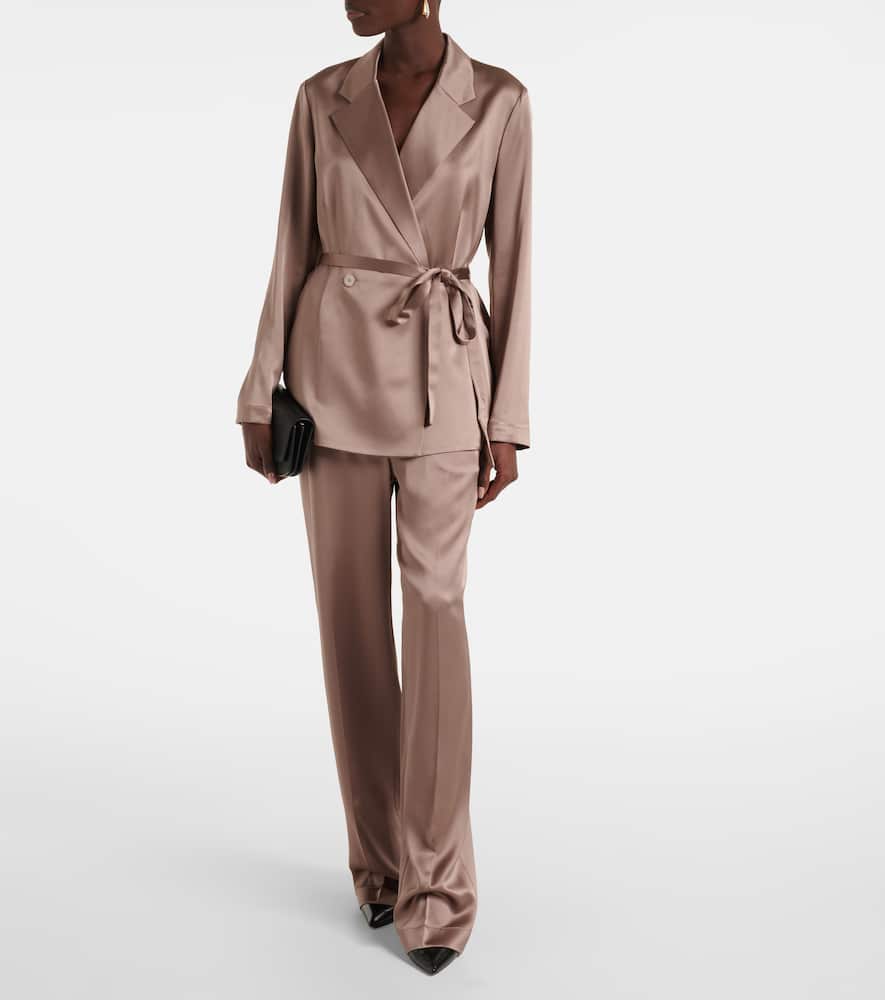 Joseph Joubert Silk Satin Jacket In Neutrals