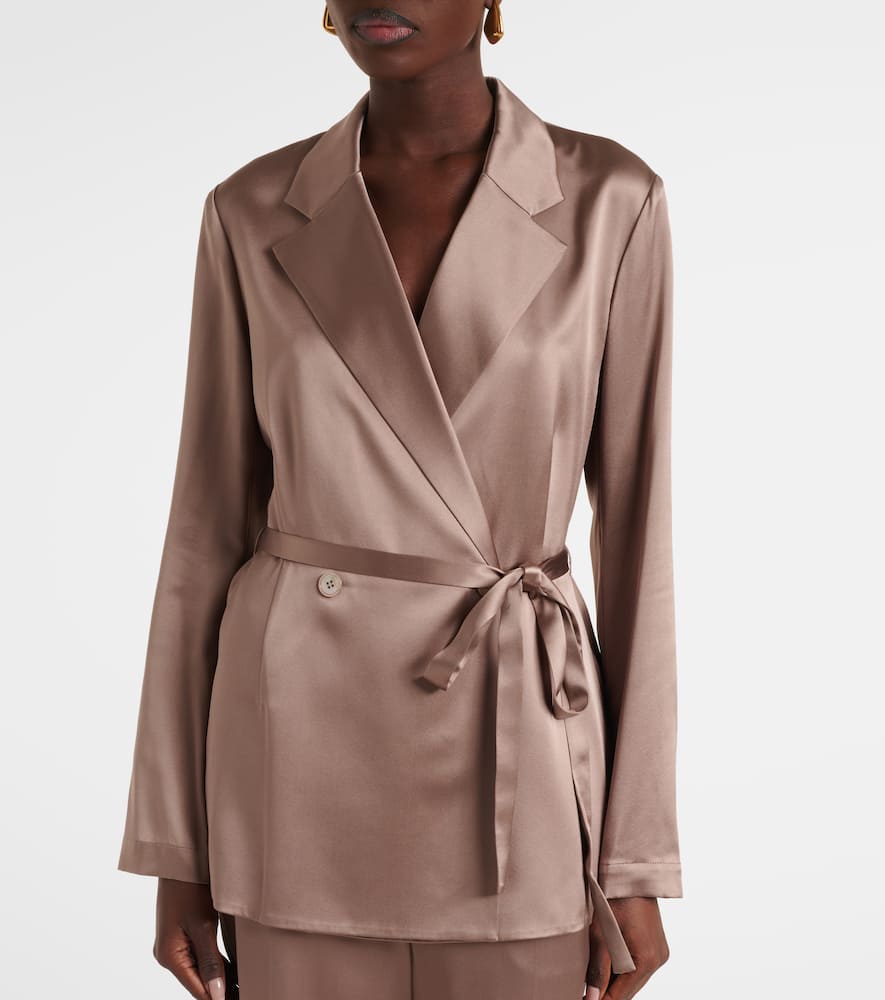 Joseph Joubert Silk Satin Jacket In Neutrals