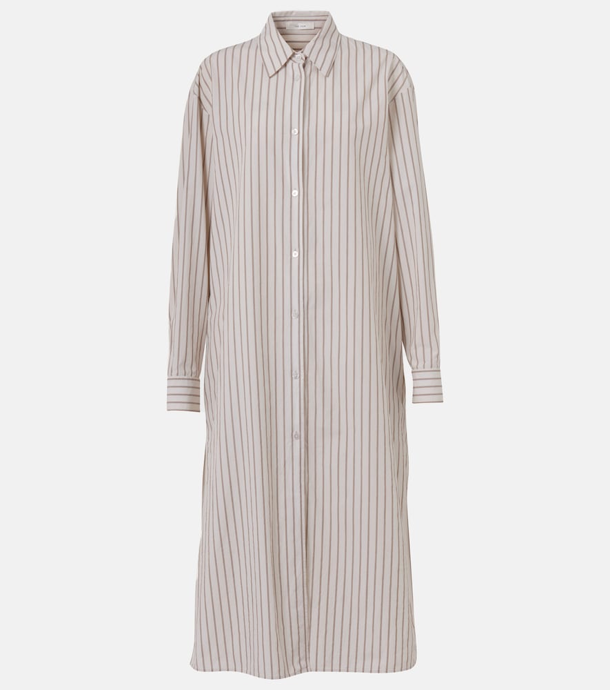 The Row The Row Chihiro striped cotton shirt dress　The Row Chihiro ストライプ コットン シャツドレス