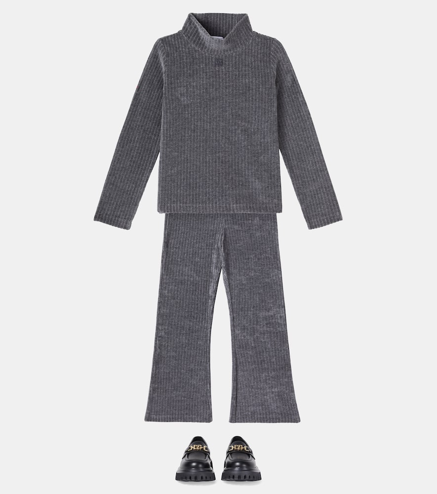 Dolce & Gabbana Dg Corduroy Pants In Gray