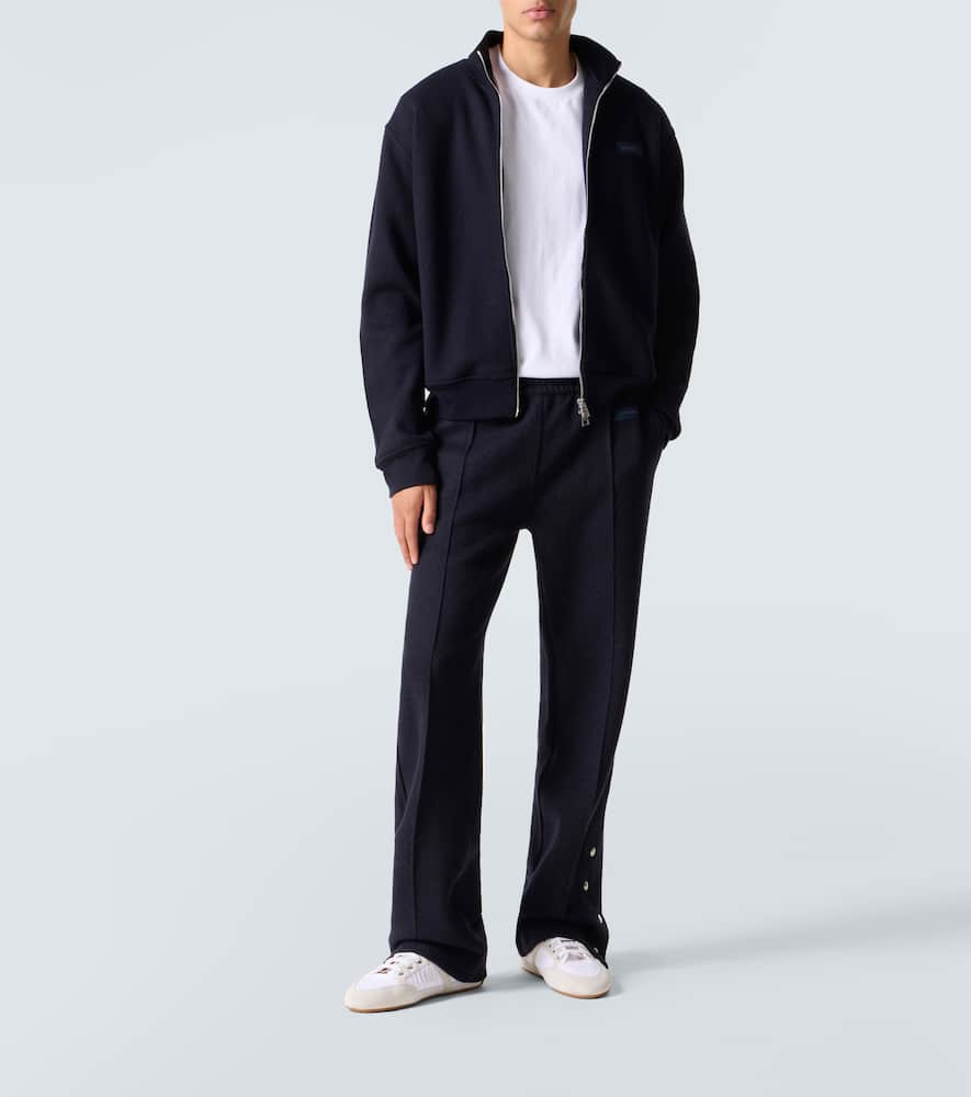 Givenchy Wool And Cashmere-blend Pants In Blue