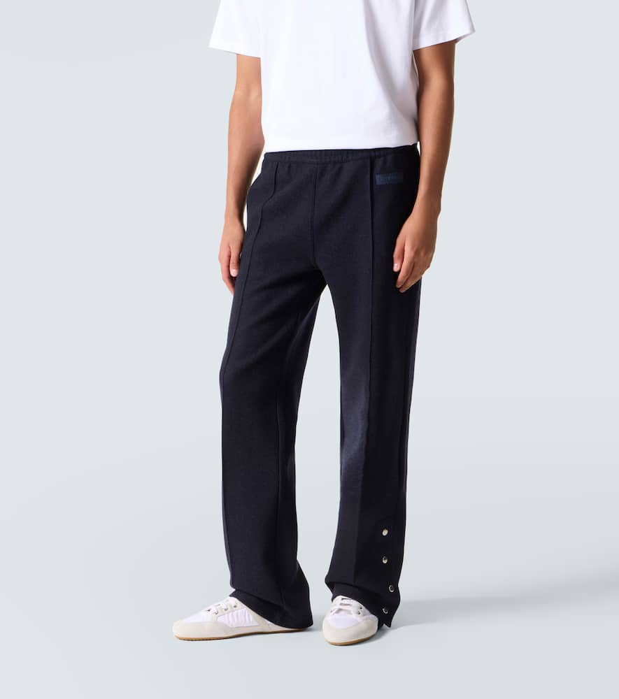 Givenchy Wool And Cashmere-blend Pants In Blue