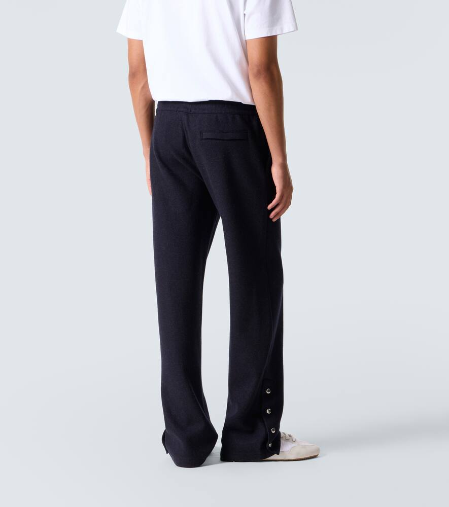 Givenchy Wool And Cashmere-blend Pants In Blue