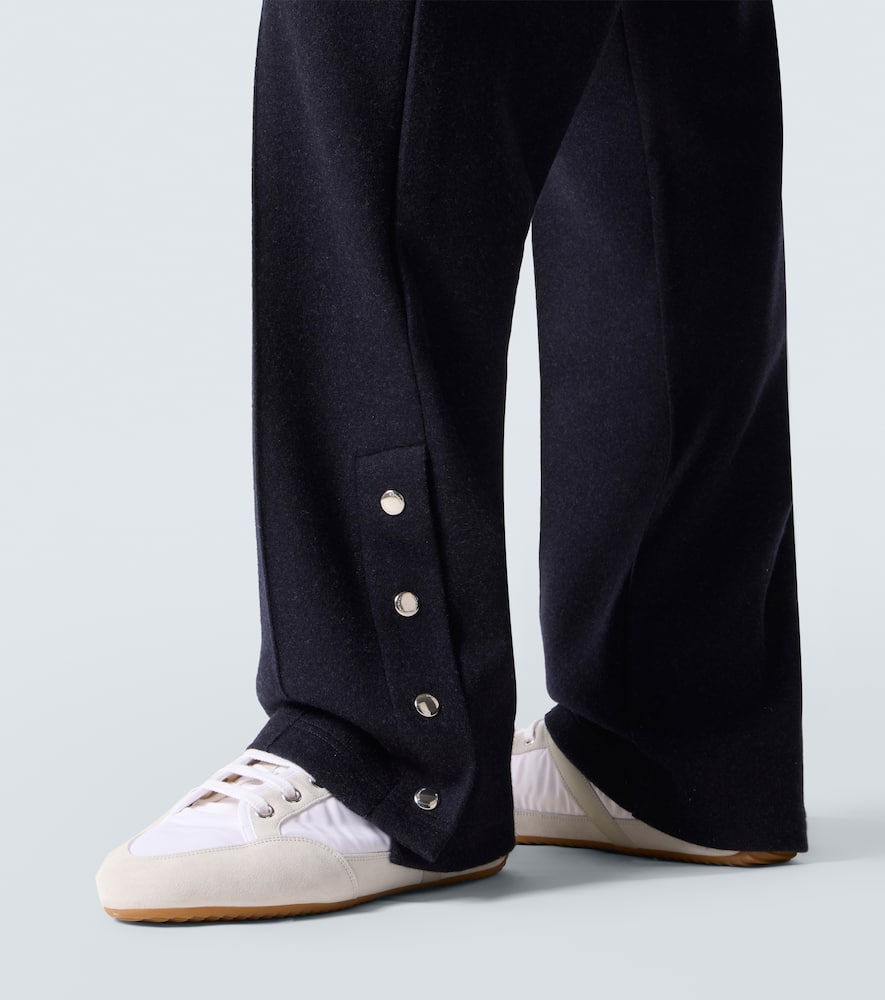 Givenchy Wool And Cashmere-blend Pants In Blue