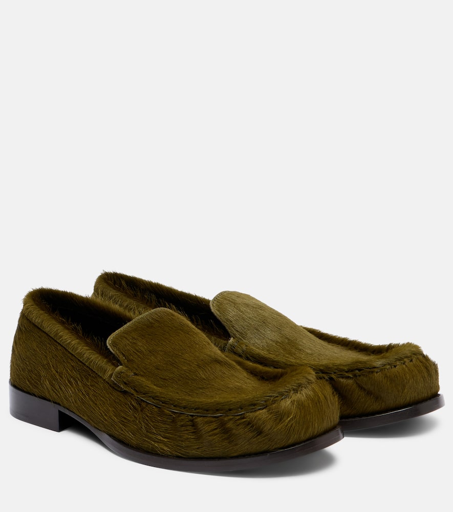 Calf hair loafers