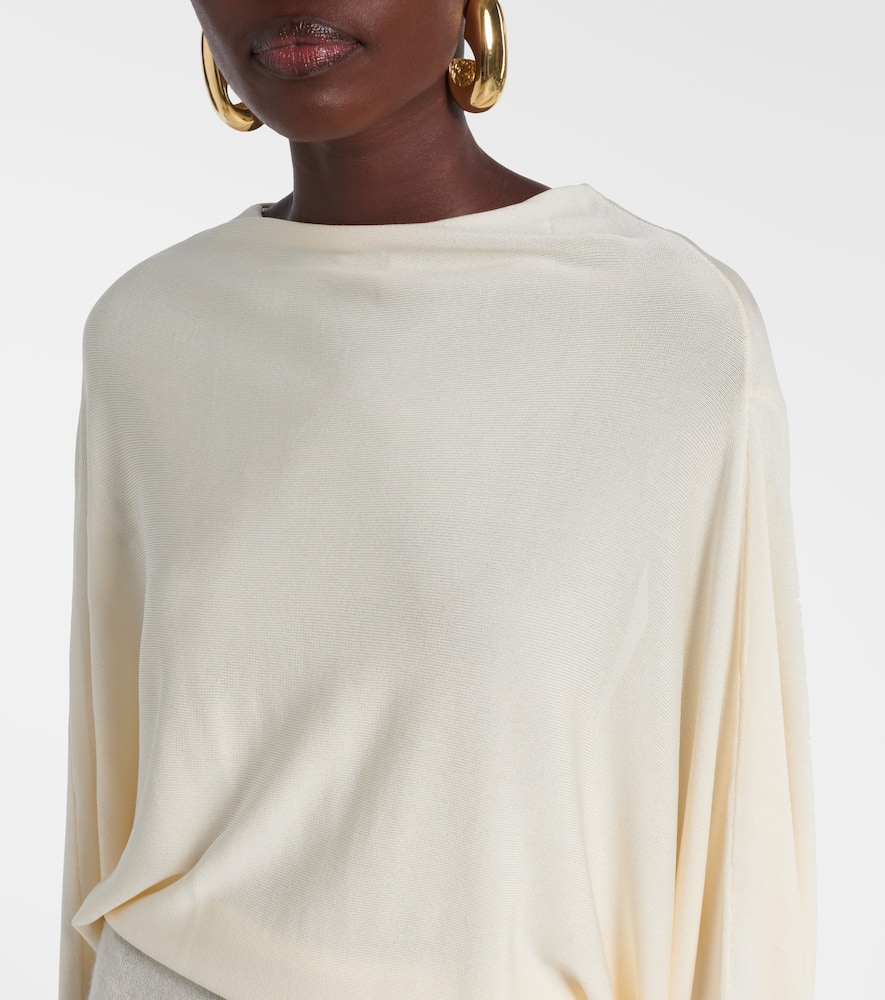 Aya Muse Open-back Sheer Maxi Dress In White