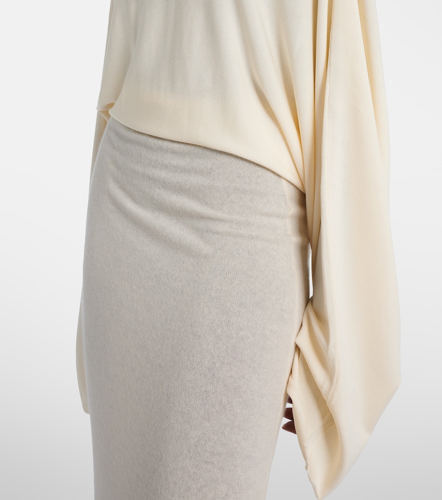 Aya Muse Open-back Sheer Maxi Dress In White