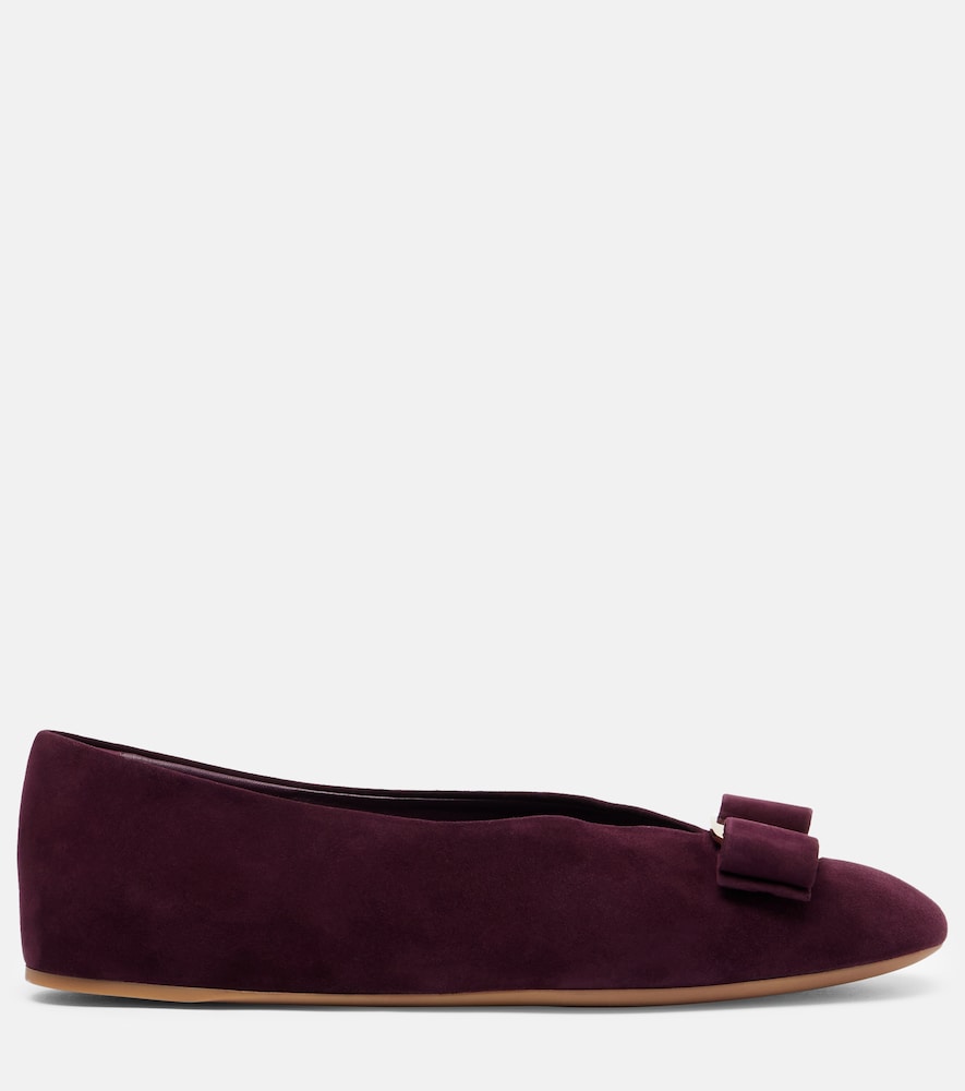  Ferragamo Ferragamo Ballerinas Vanna Aus Veloursleder 