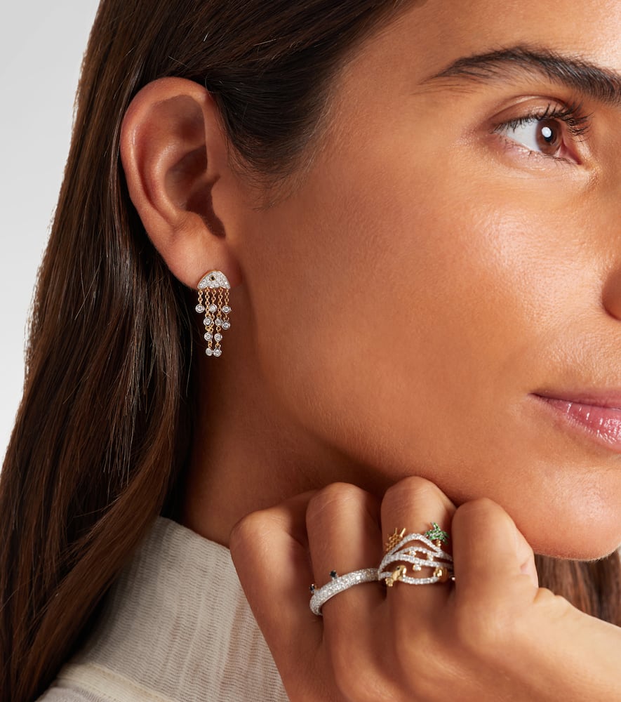 Yvonne Léon Méduse 18kt Gold Single Earring With Diamonds In Gold