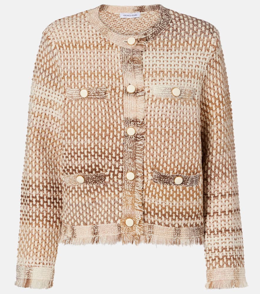 Veronica Beard Sariyah Cotton And Wool-blend Jacket In Neutral
