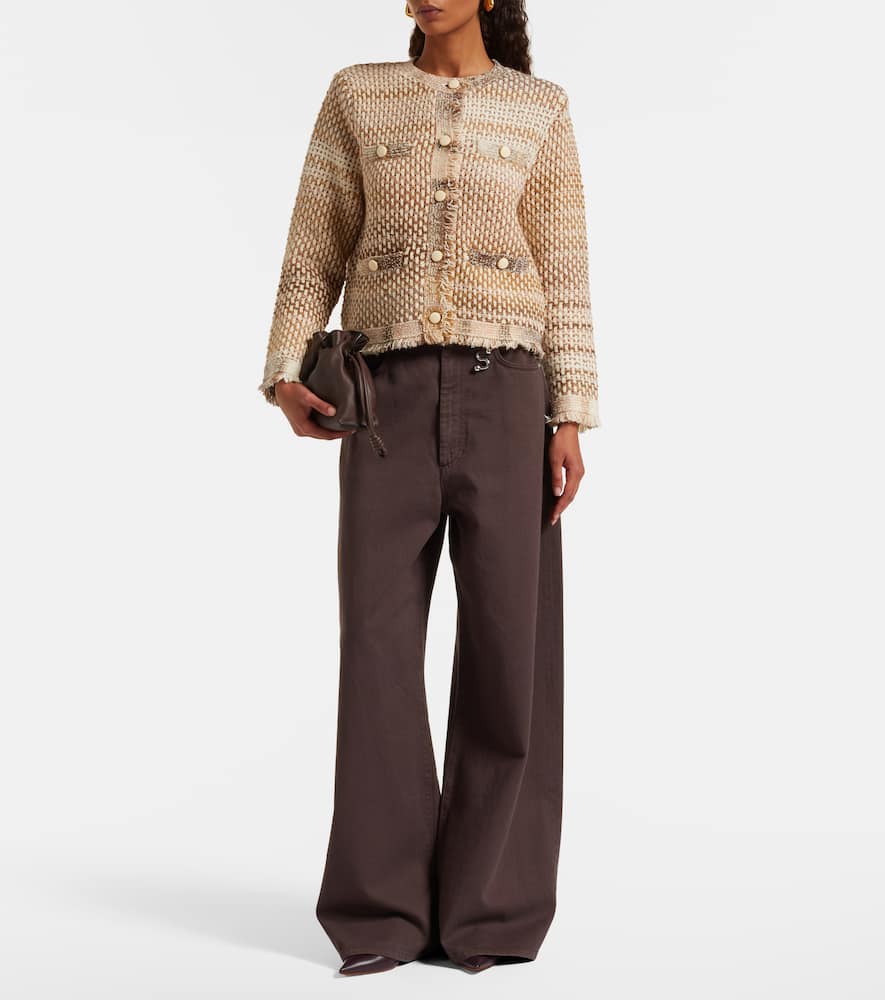 Veronica Beard Sariyah Cotton And Wool-blend Jacket In Neutral