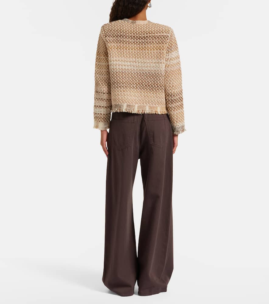 Veronica Beard Sariyah Cotton And Wool-blend Jacket In Neutral