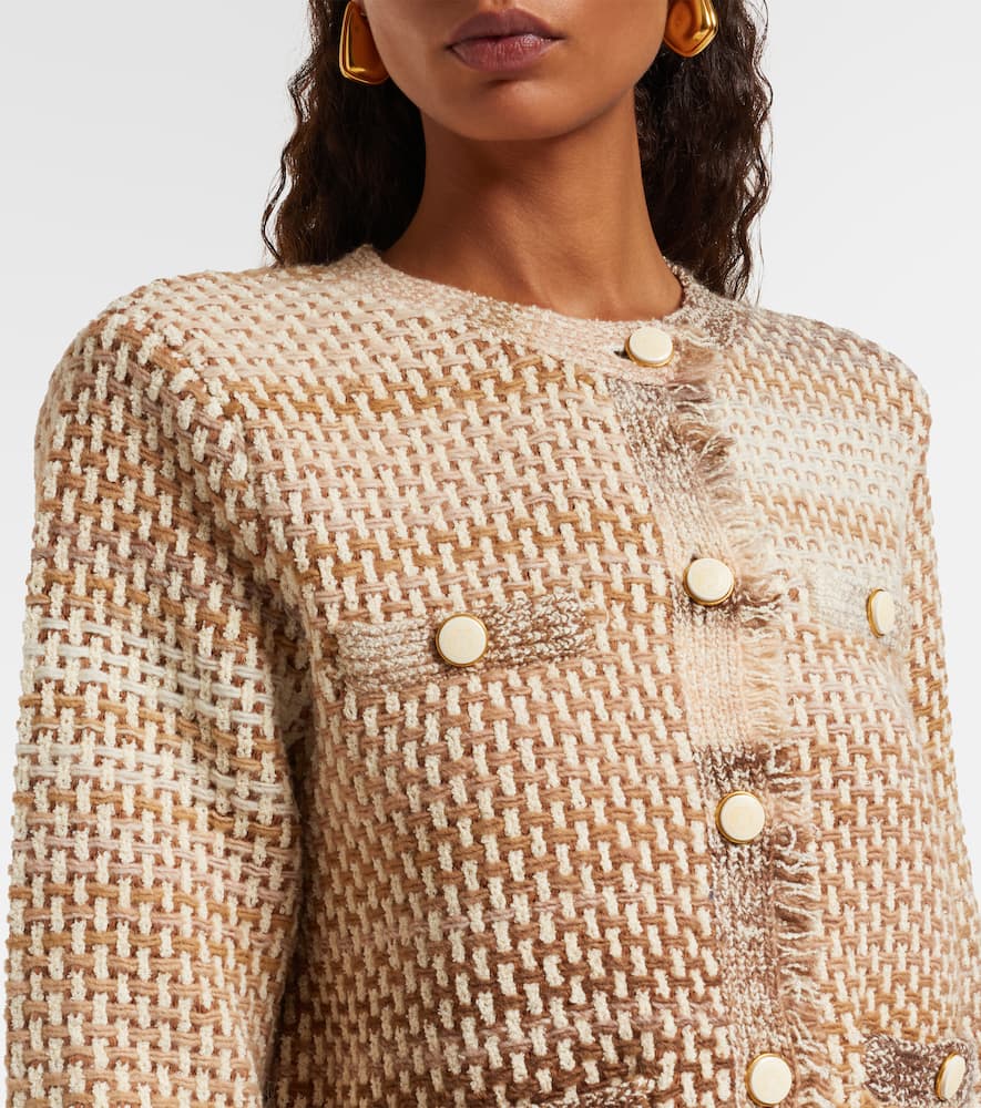 Veronica Beard Sariyah Cotton And Wool-blend Jacket In Neutral