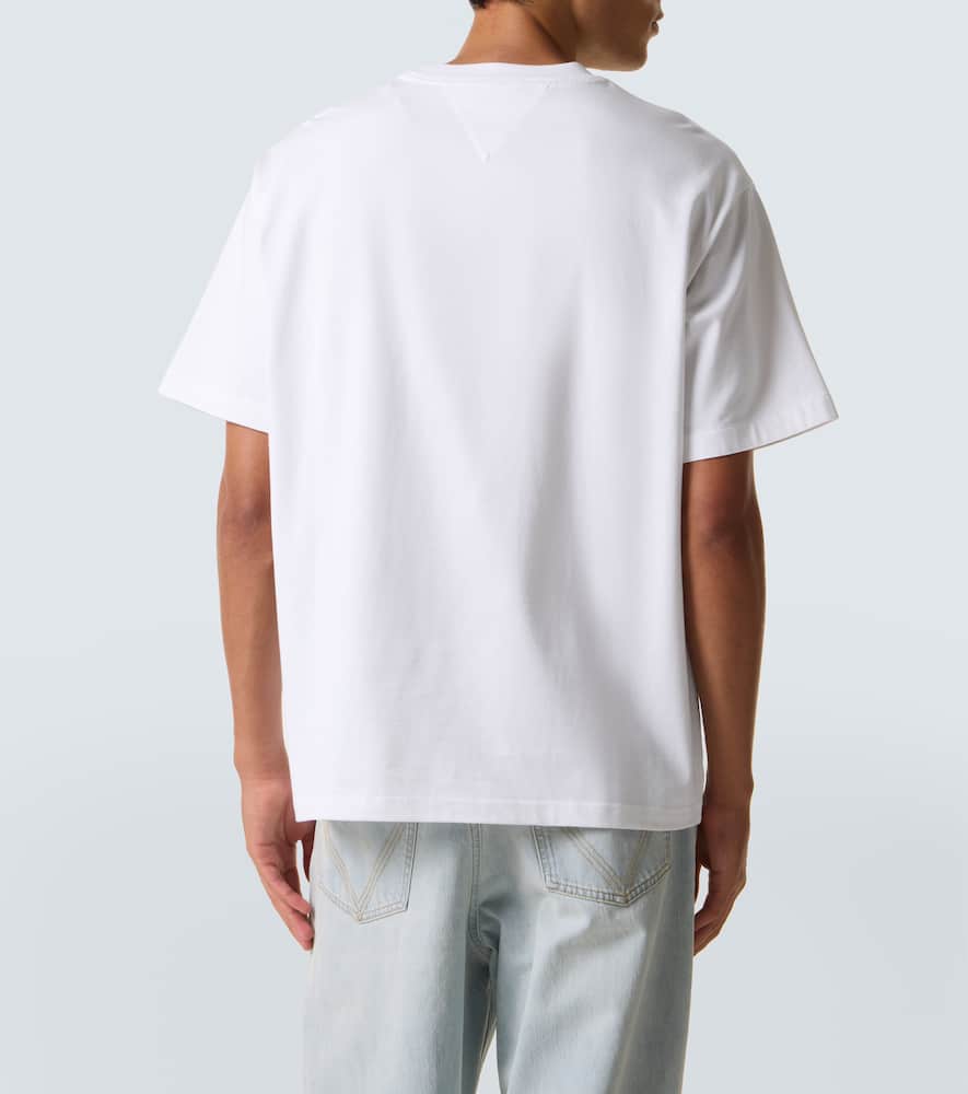 Bottega Veneta Printed Cotton Jersey T-shirt In White