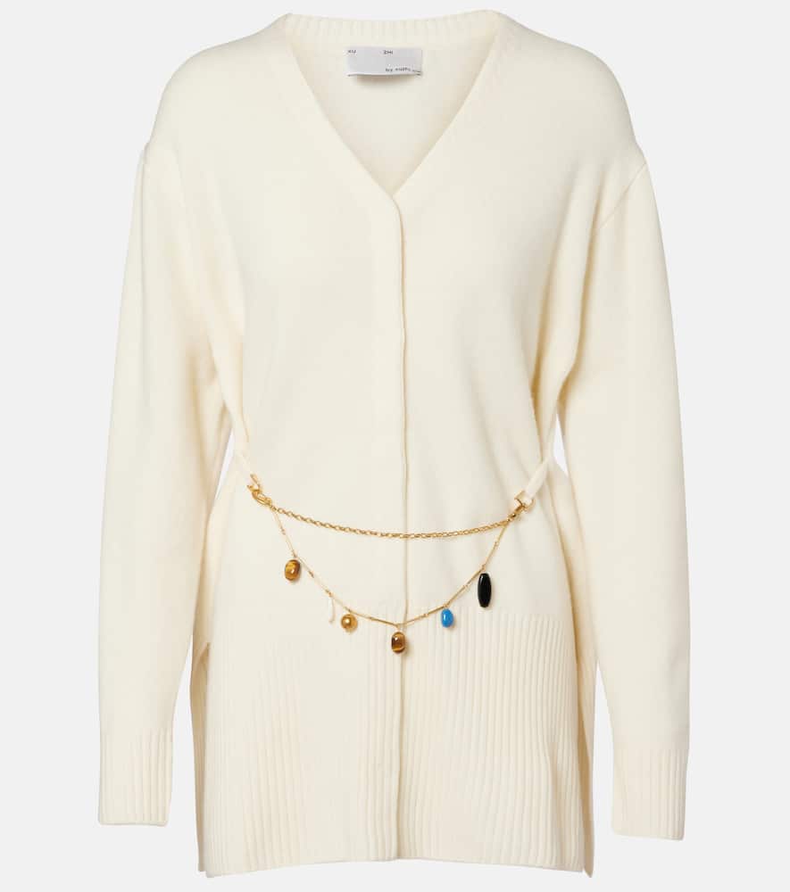 Xu Zhi Belted Wool Cardigan In Neutral