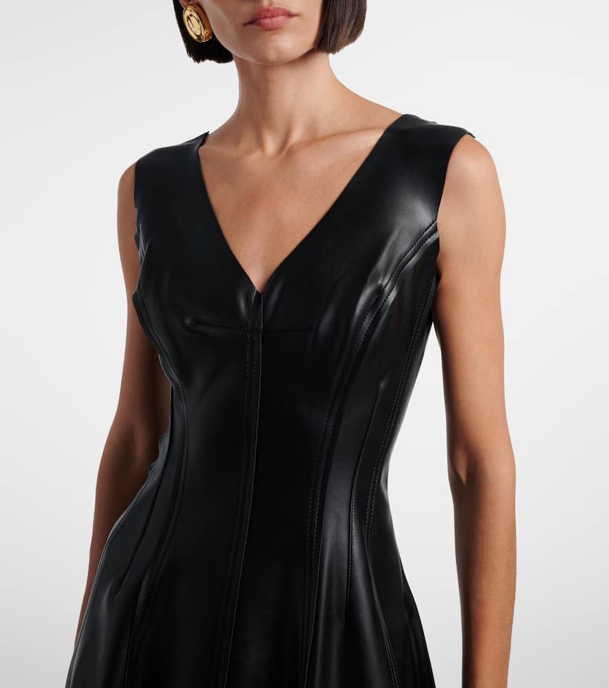 Norma Kamali Paneled Midi Dress In Black