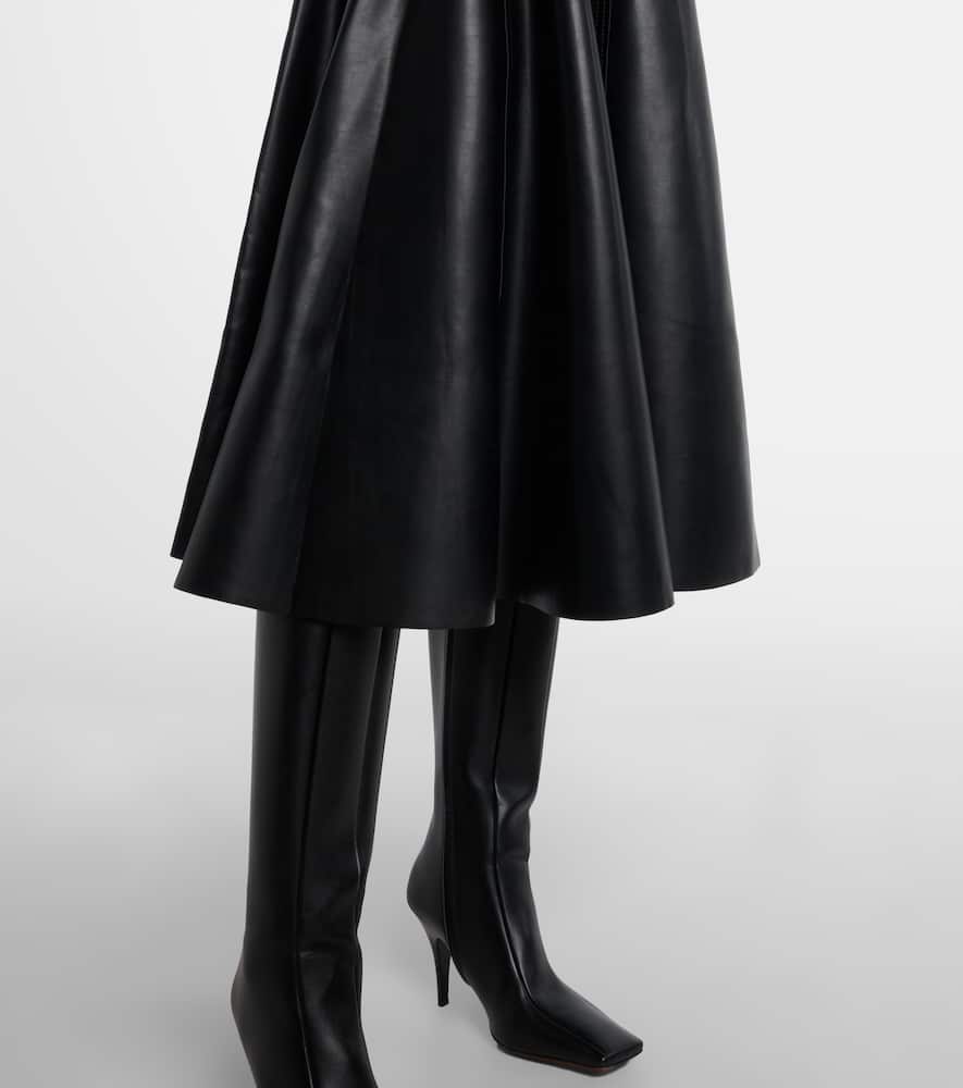Norma Kamali Paneled Midi Dress In Black