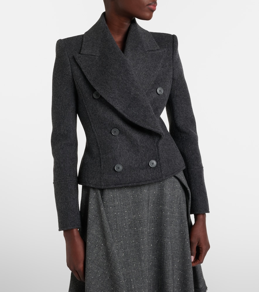  Mcqueen Mcqueen Double-breasted Wool Jacket 