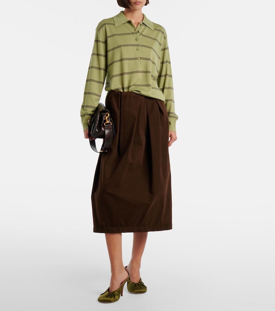 Dries Van Noten Dries Van Noten Striped Wool Polo Sweater 