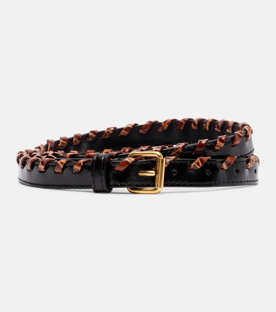 Dries Van Noten Dries Van Noten Braided leather belt　ドリス ヴァン ノッテン 編み込みレザーベルト