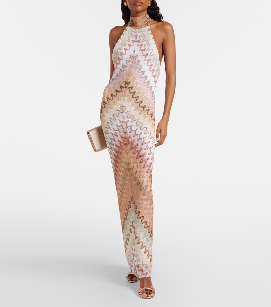 Missoni Halterneck lamé maxi dress