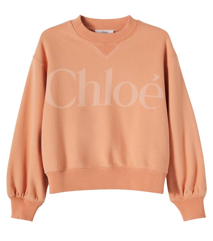 Chloe Kids Orange Logo Cotton Jersey Sweatshirt Y Size 12 - Mytheresa
