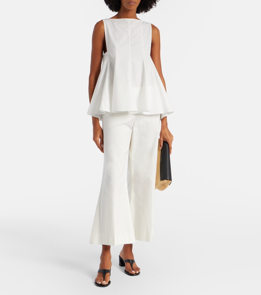 Khaite Walter cotton and silk flared pants