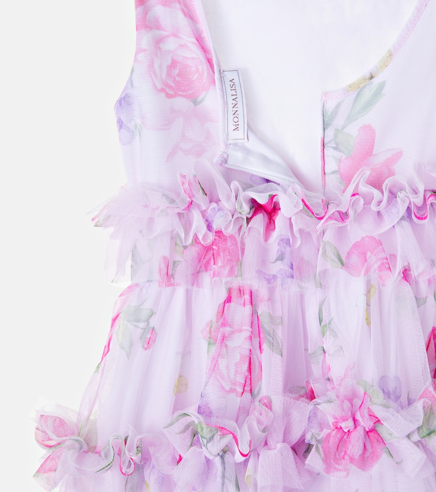  Monnalisa Monnalisa Bedrucktes Kleid Aus Tüll 