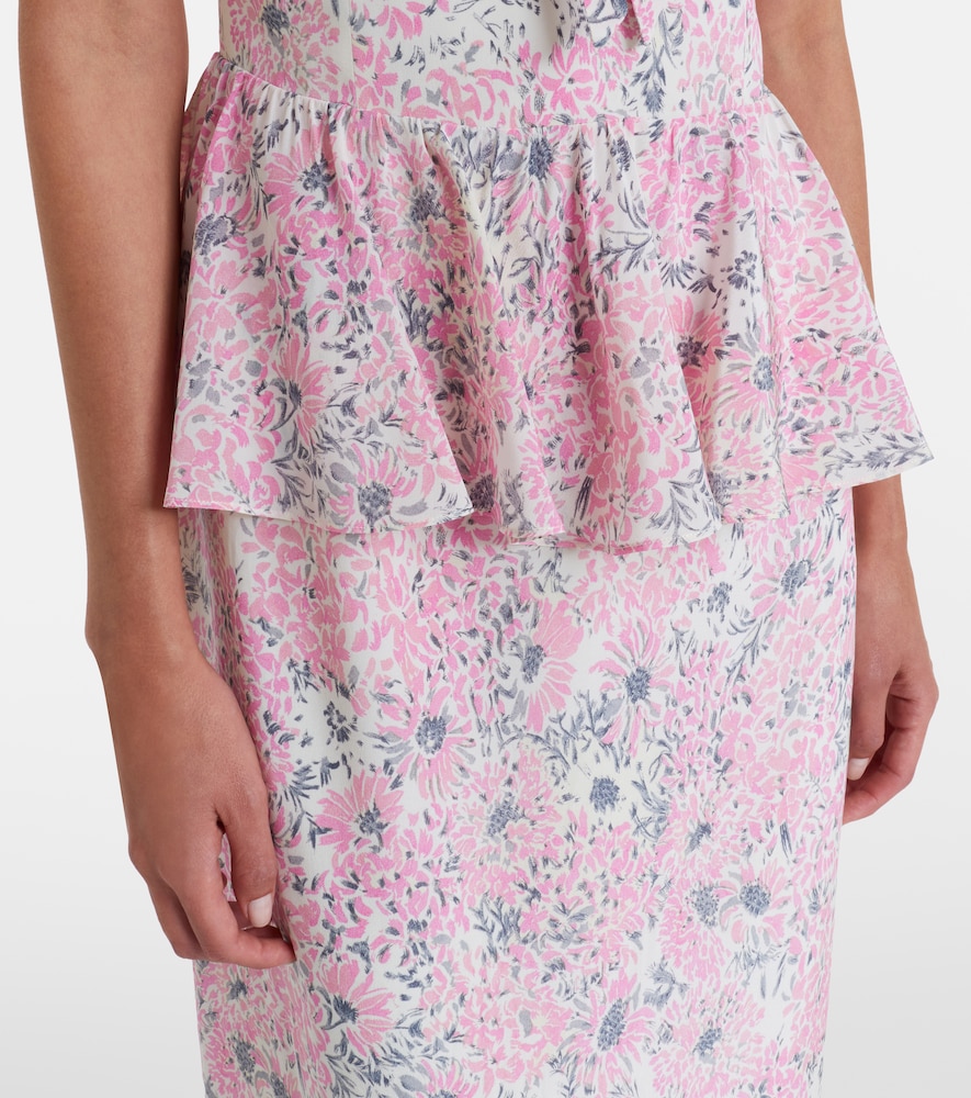  Alessandra Rich Alessandra Rich Midikleid Aus Seide 