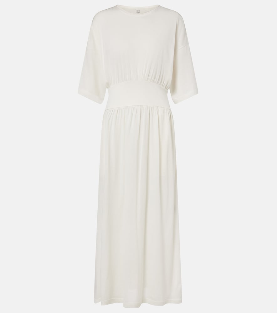 Toteme Cotton and silk jersey midi dress