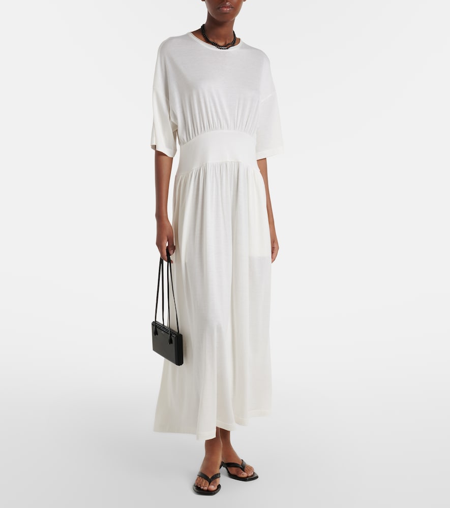 Toteme Cotton and silk jersey midi dress