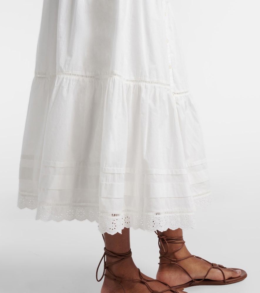  Poupette St Barth Poupette St Barth Ines Broderie Anglaise Midi Skirt 