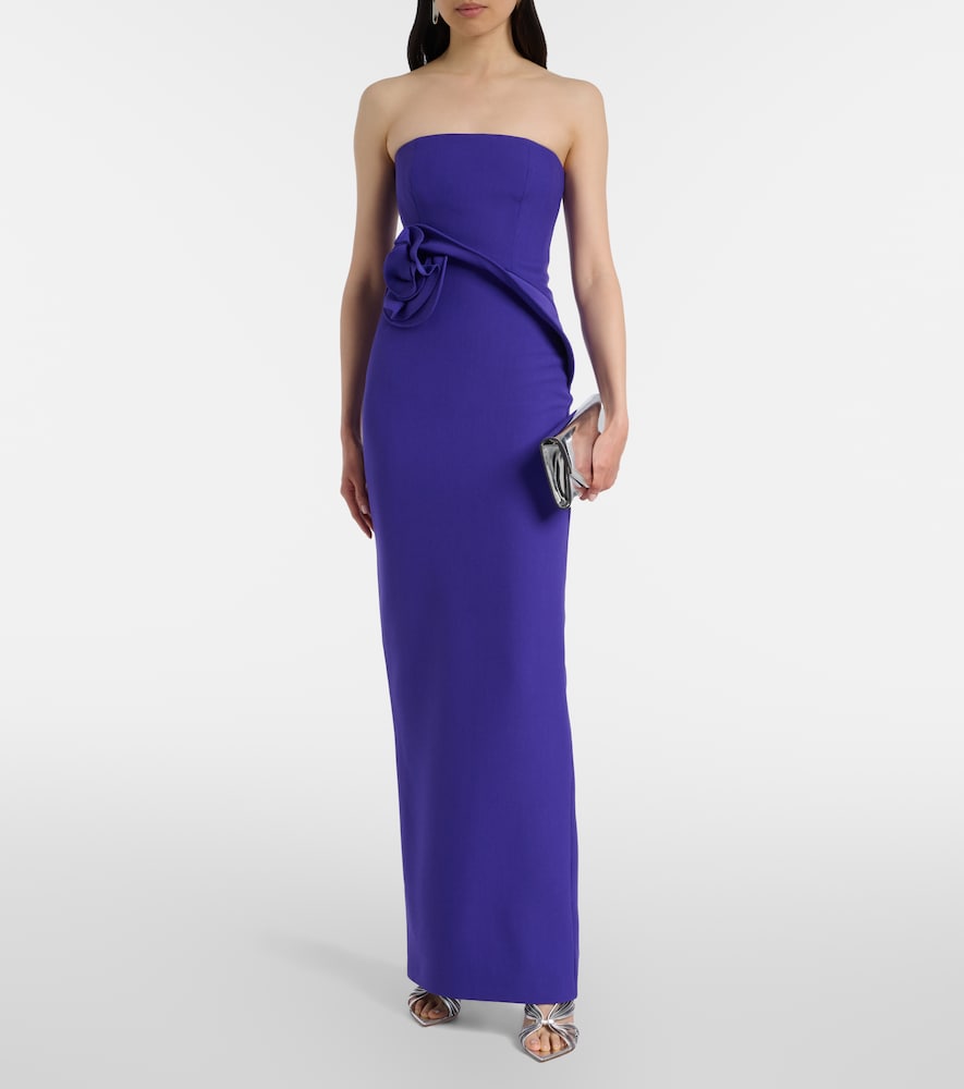 Roland Mouret Floral-appliqué gown