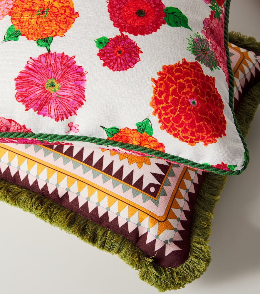  La Doublej La Doublej Bright Blooms Floral Cushion 