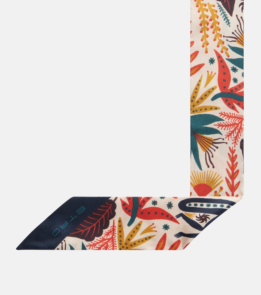  Etro Etro Bufanda De Sarga De Seda Estampada 