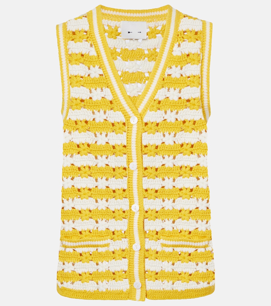 The Upside Goldie Watson cotton crochet vest