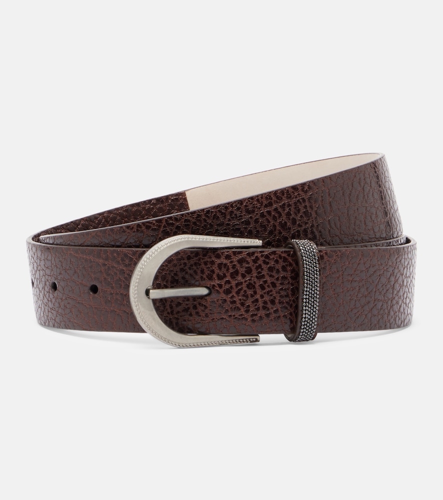 BRUNELLO CUCINELLI Brunello Cucinelli Monili leather belt　ブルネロ・クチネリ モニリ レザーベルト