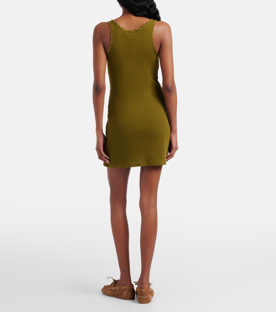  Miu Miu Miu Miu Minikleid Aus Baumwolle Mit Spitze 