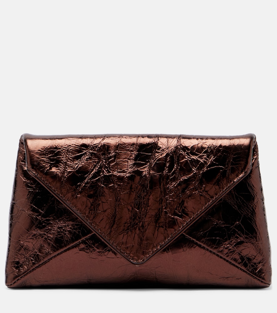 Clutch Envelope Small aus Metallic-Leder