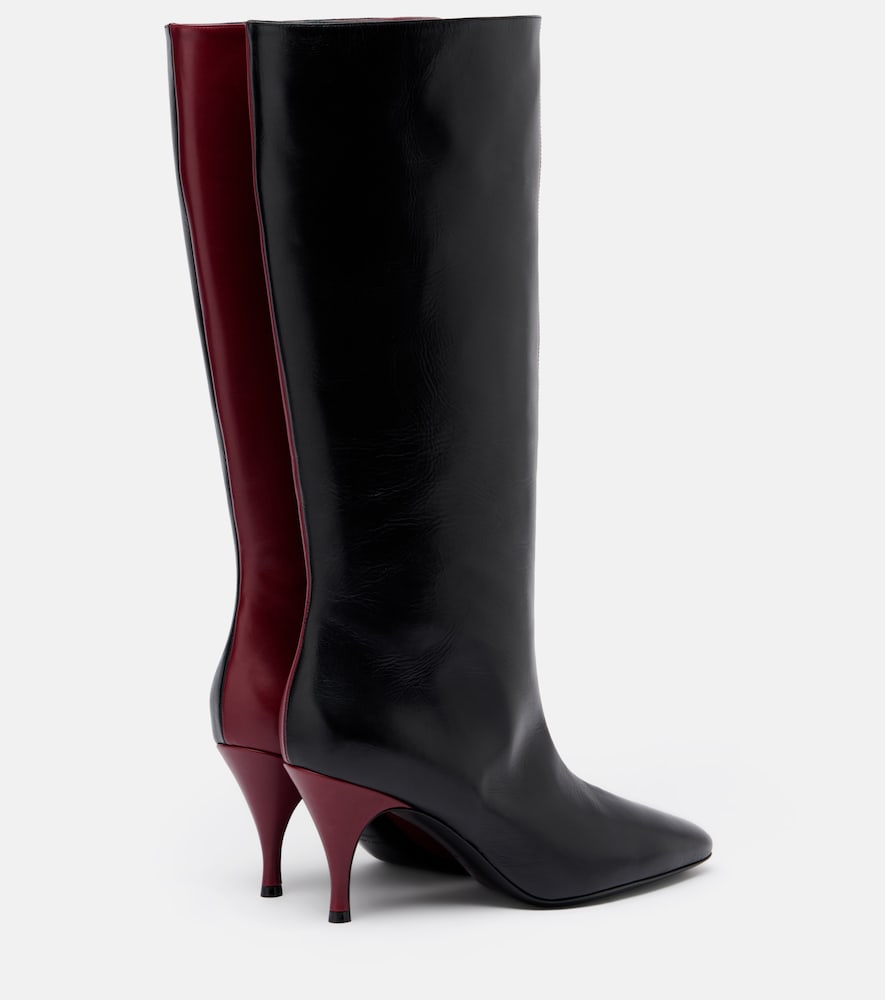  Herbert Levine Herbert Levine Two Faced Leather Knee-high Boots 