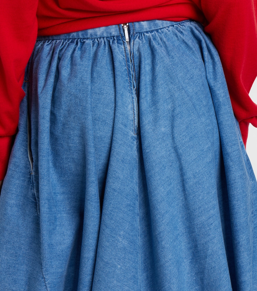  Loewe Loewe Asymmetrical Denim Midi Skirt 