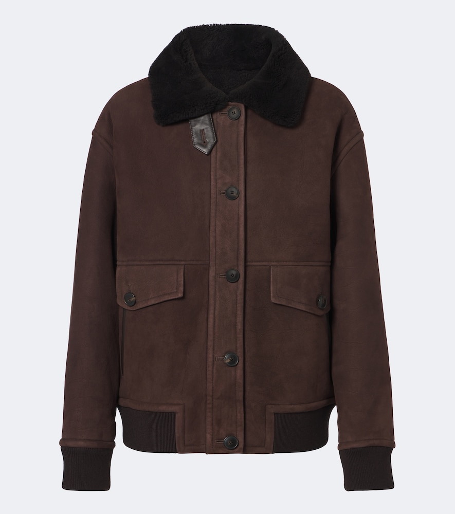 Yves Salomon Giacca in suede con shearling
