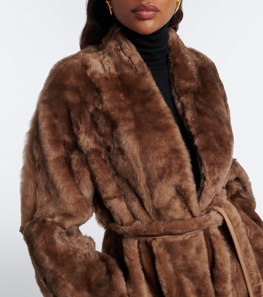 Davos Shearling Wrap Coat